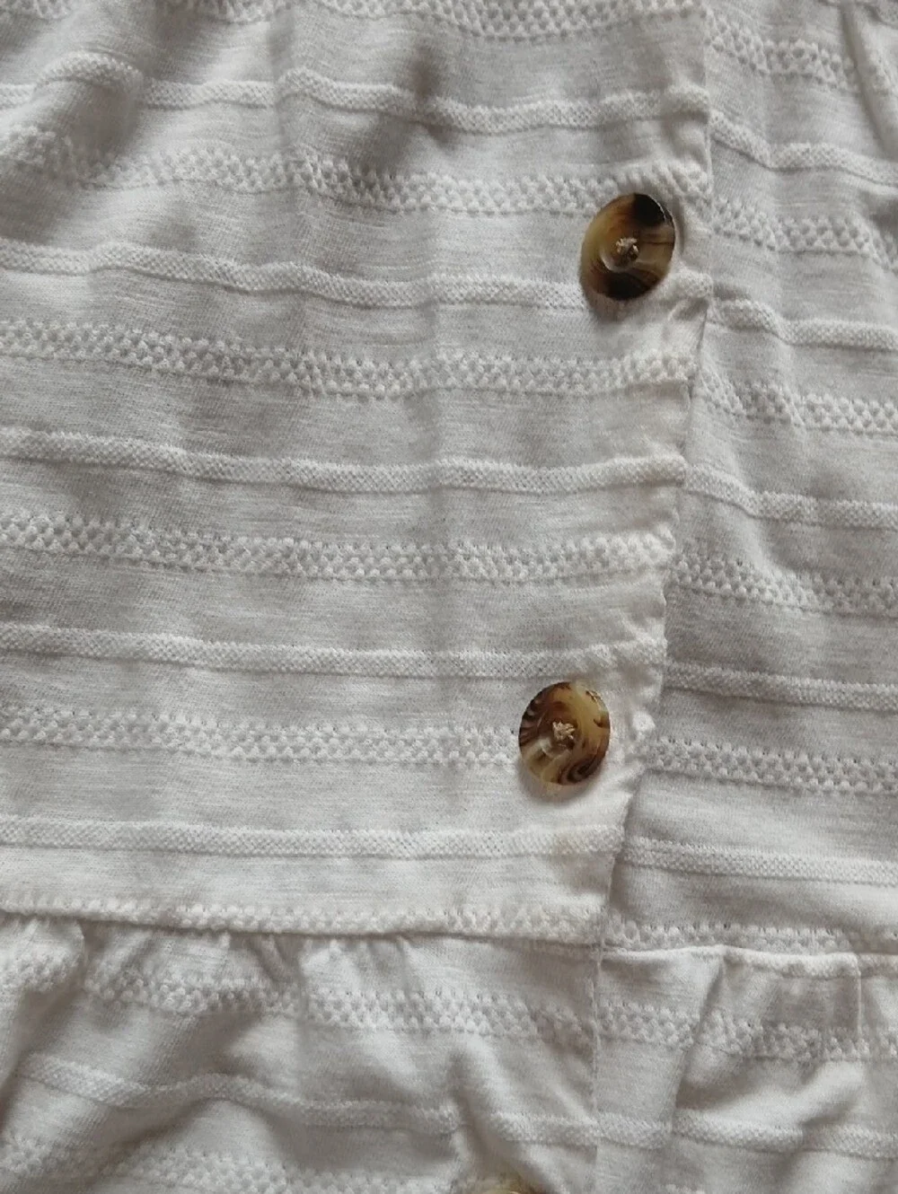 Sonoma White Cotton Button-Tier Summer Dress